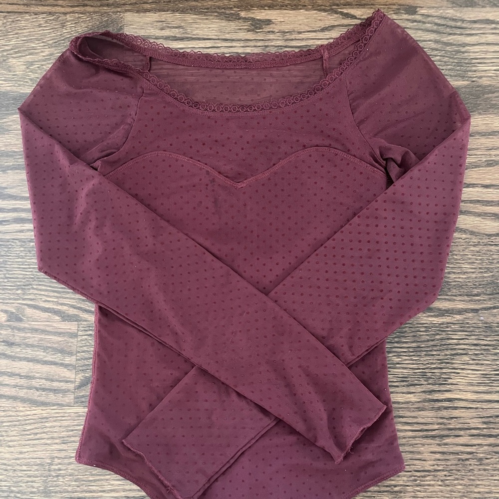 Abercrombie maroon bodysuit